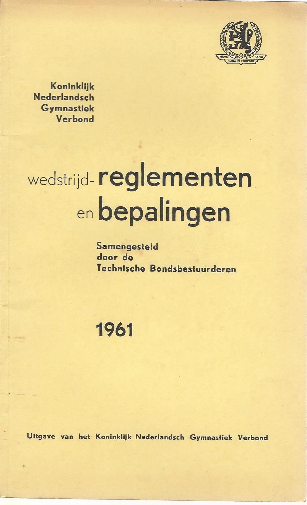 - Wedstrijd-reglementen en bepalingen 1961