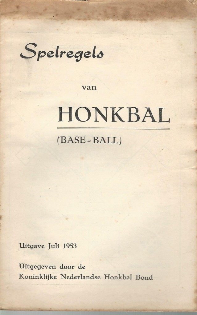 Spelregels van honkbal Uitgave juli 1953