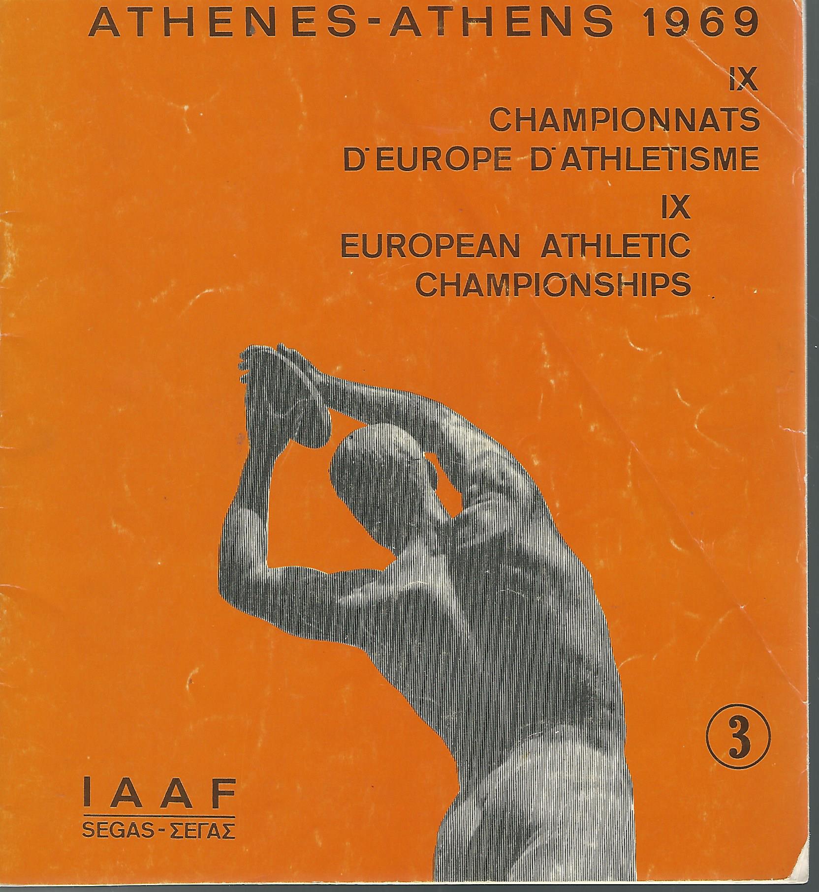 Athens 1969 ix european athletic championships ix championats d