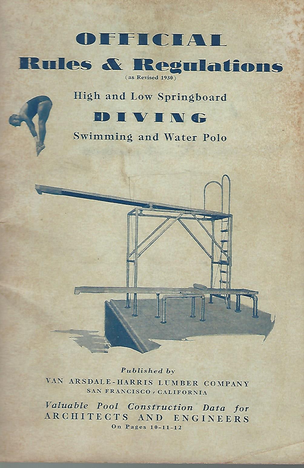 Official Rules & Regulations High and Low Springboard Diving Swimming