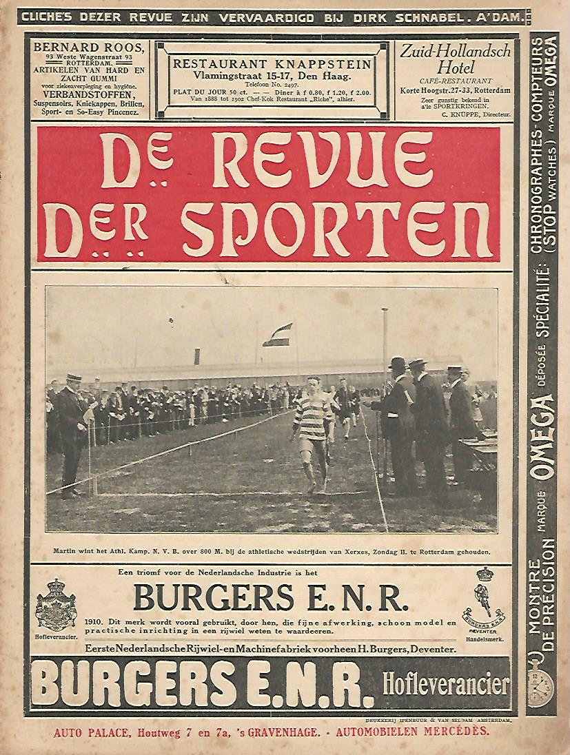 Lauer, Leo - De Revue Der Sporten 4e jaargang No. 16 1 september 1910 -Gellustreerd weekblad