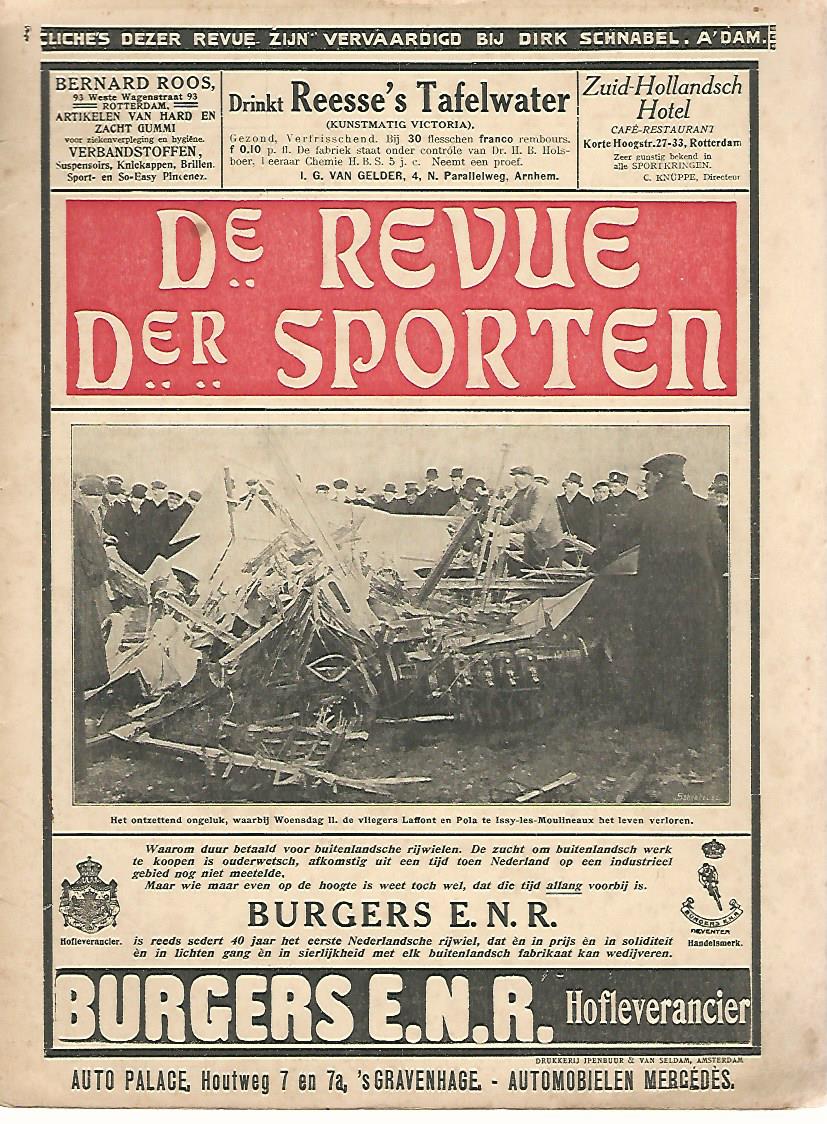 Lauer, Leo - De Revue Der Sporten 4e jaargang No. 34 -Gellustreerd weekblad
