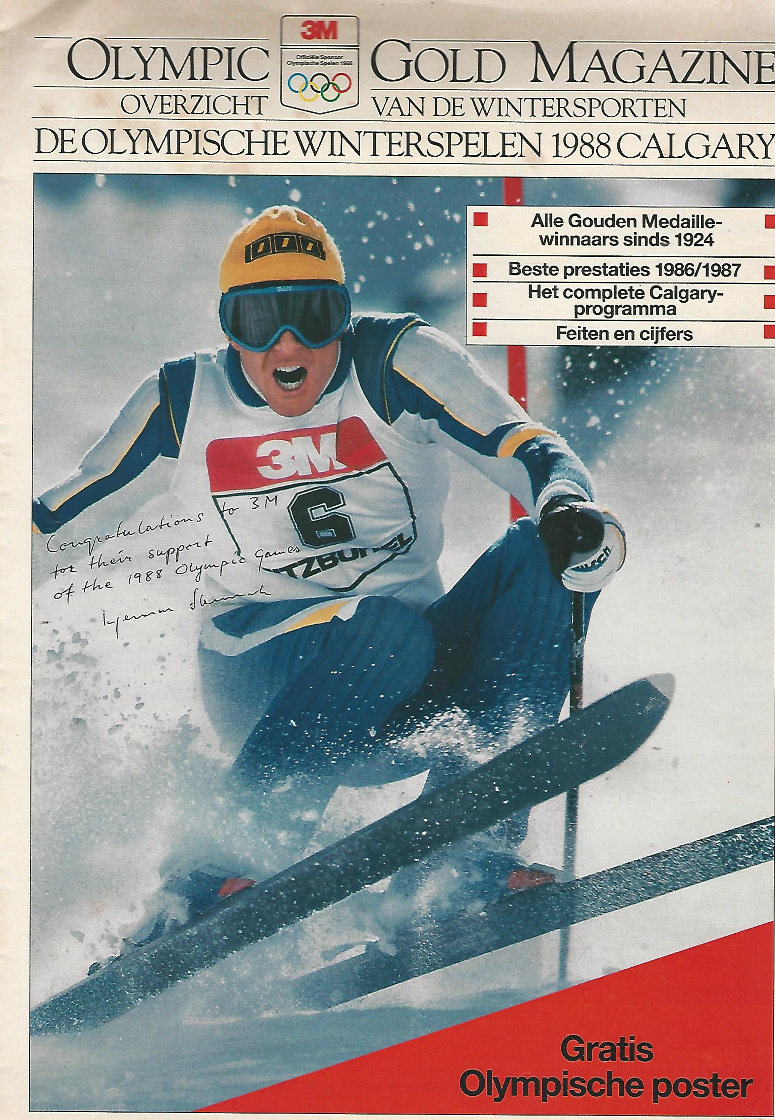  - Olympic 3M Gold Magazine -De Olympische Winterspelen 1988 Calgary