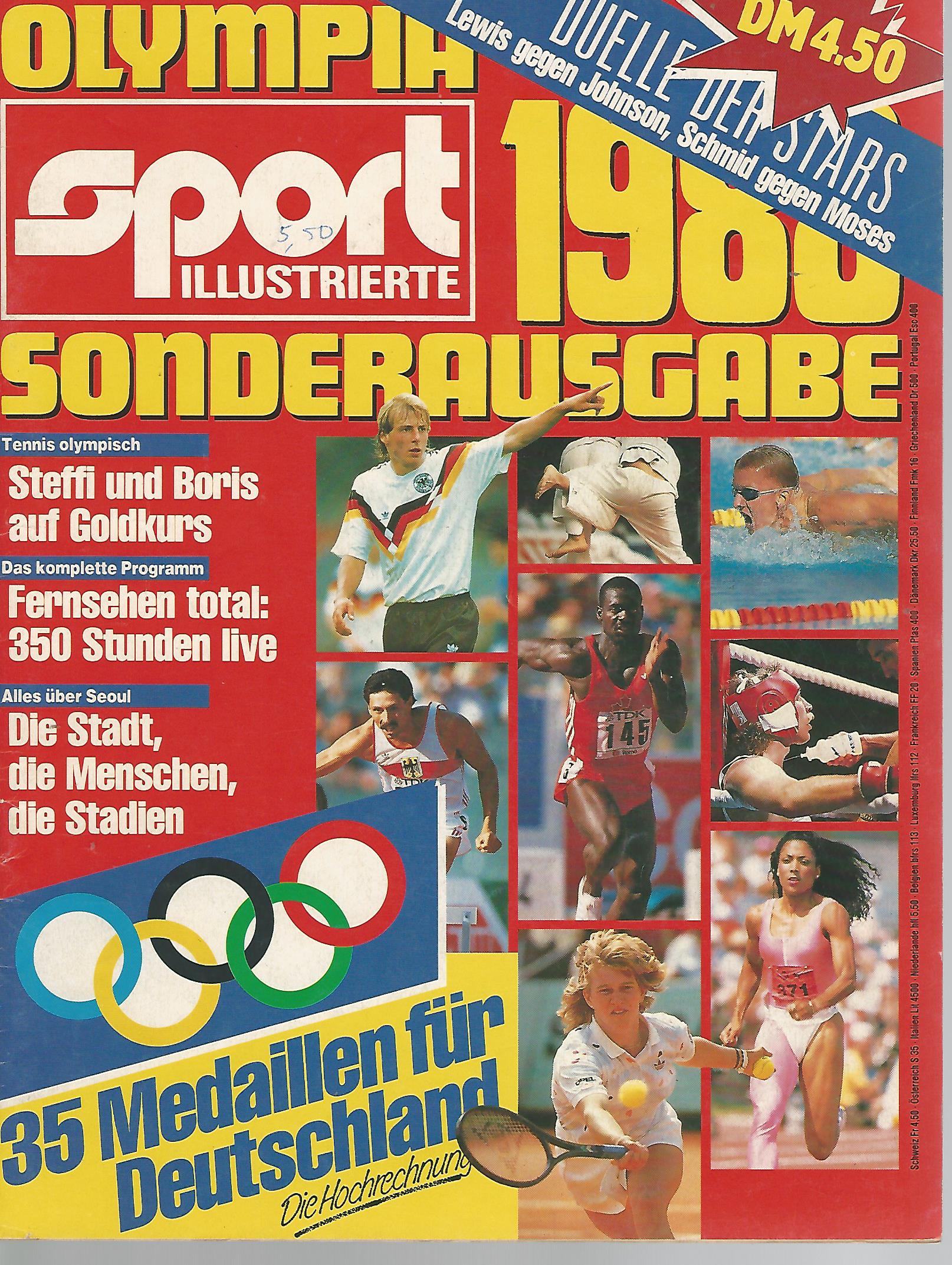 Sport Illustrierte Sonderausgabe Olympia 1988 StarsSkandale