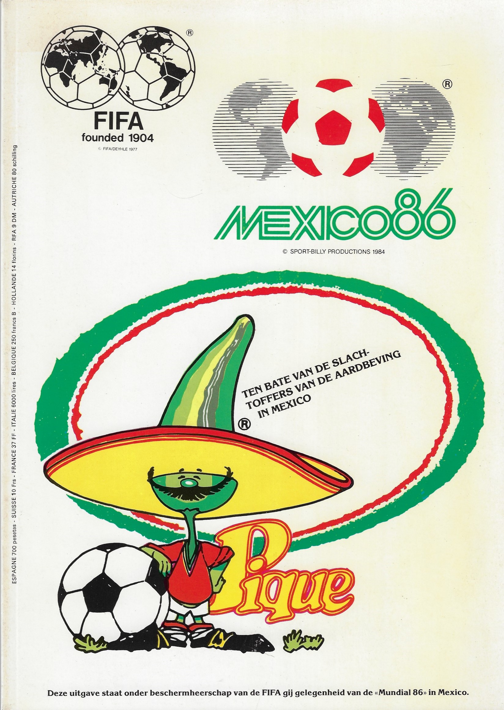 Mexico86 FIFA. Overzicht van de deelnemende teams, de stadia