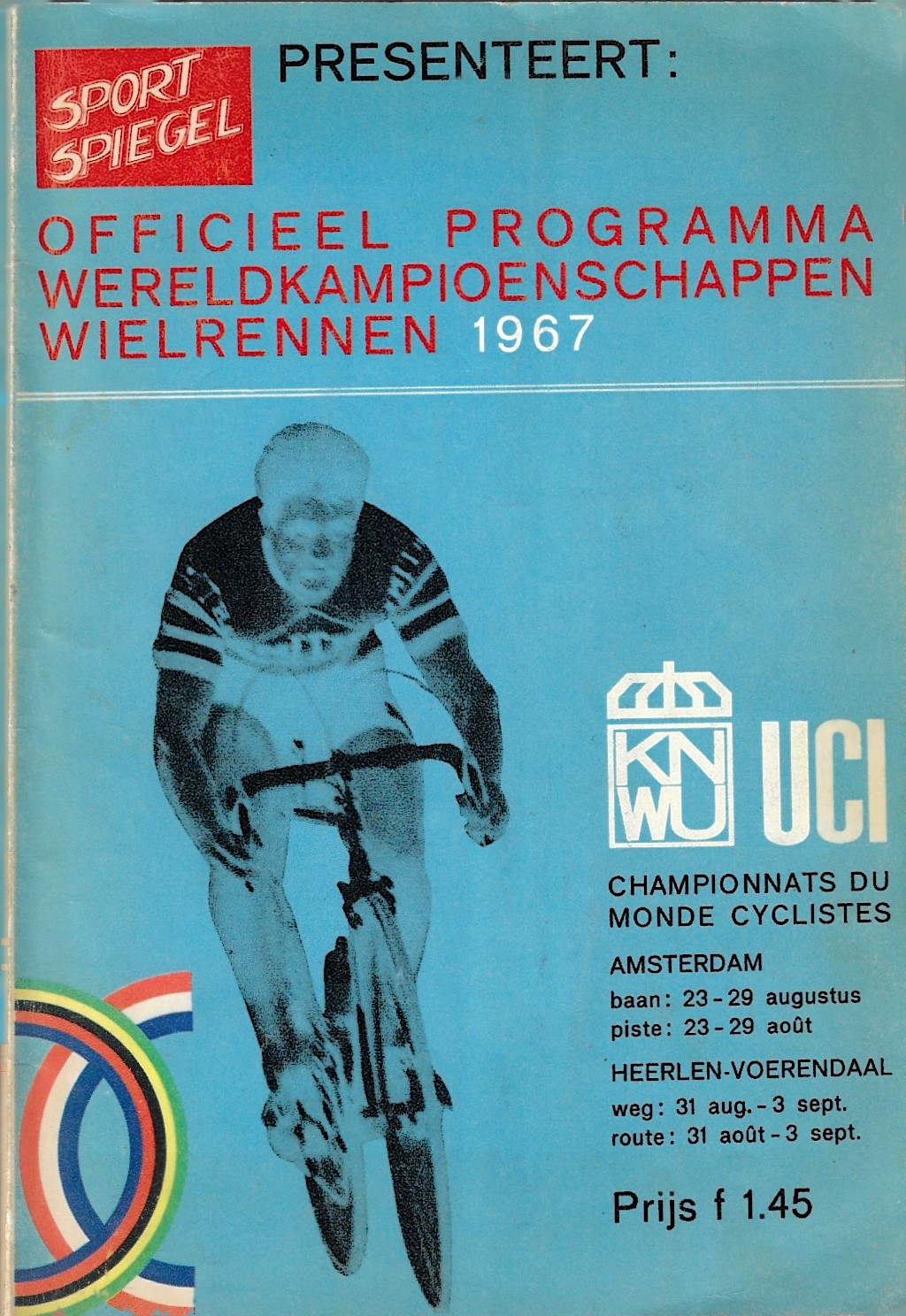 Officieel Programma Wereldkampioenschappen Wielrennen 1967