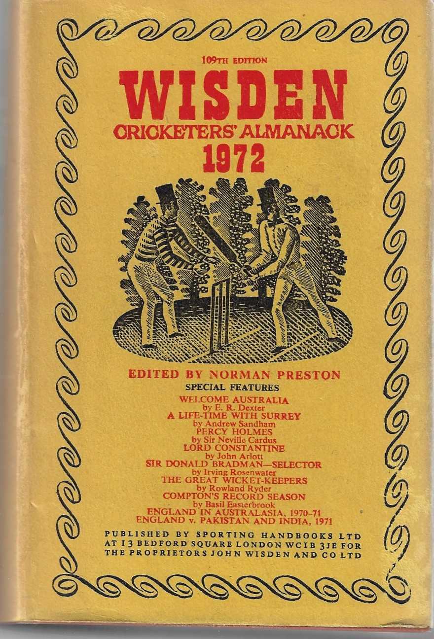 Preston, Norman - Wisden Cricketers' Almanack 1972 -109th edition